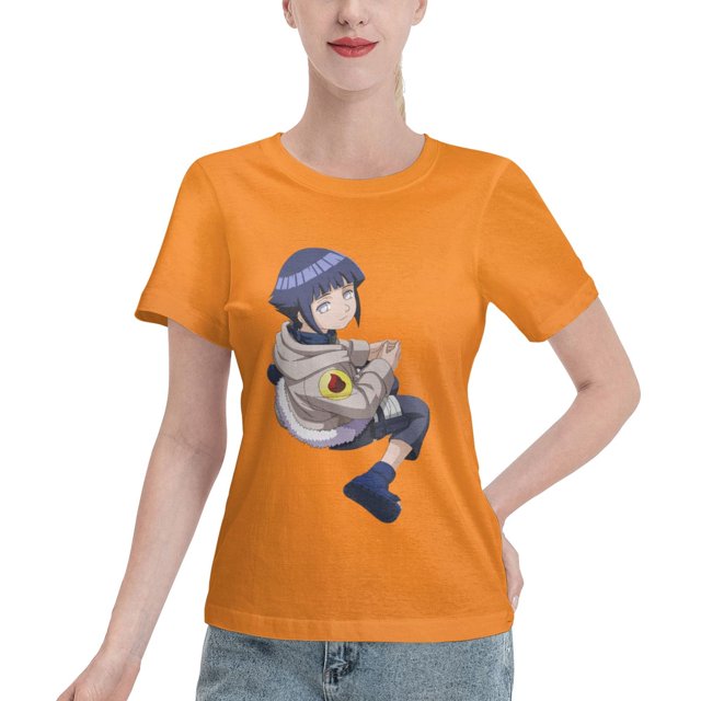 T-Shirt Basique à Manches Courtes pour Femmes Naruto Hinata