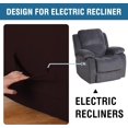 thumbnail image 4 of Super Stretch Recliner Couch Covers Chair Cover Form Fitted Non Slip Reclining Slipcovers for Standard Large Recliner, Soft Thick, 4 of 7