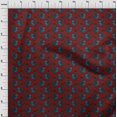thumbnail image 3 of oneOone Cotton Poplin Dark Red Fabric Bird Block Sewing Material Print Fabric By The Yard 56 Inch Wide, 3 of 4