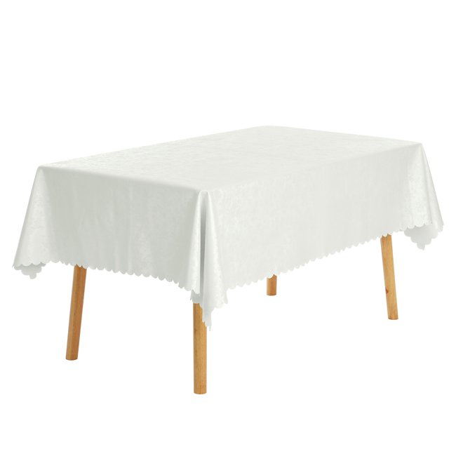 REGALWOVEN 1 Pack Square Tablecloth PVC Table Cover for Dining Table Beige 47x47 inch
