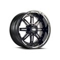 thumbnail image 1 of 117955M151 17 x 19 in. Milled Wheel Rim, Gloss Black, 1 of 1