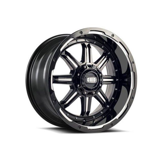 117955M151 17 x 19 in. Milled Wheel Rim, Gloss Black