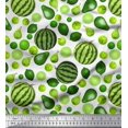 thumbnail image 1 of Soimoi Modal Satin Fabric Pear,Lemon & Watermelon Fruits Decor Fabric Printed Yard 42 Inch Wide, 1 of 3