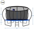 thumbnail image 4 of YORIN Trampoline pour Enfants de 7 à 8 Ans, Trampoline de 14 Pi pour Adultes avec Filet de Protection, Panier de Basketball, Échelle, Capacité de Poids de 1400 Lb, Trampoline Récréatif Extérieur, Trampoline Robuste, 4 of 7