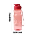 thumbnail image 3 of Birdeem Plastic Water Bottle with Flip Top Lid, Leak Proof and Portable Design for Outdoor Sports, Hiking, and Daily Use, Large Capacity Hydration, Compact Size Includes Carry Strap, Easy to Clean, 3 of 9