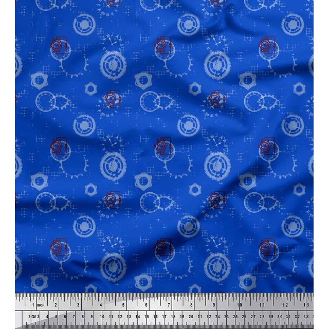 Soimoi Velvet Fabric Watches & Texture Printed Craft Fabric by the Yard 58 Inch Wide