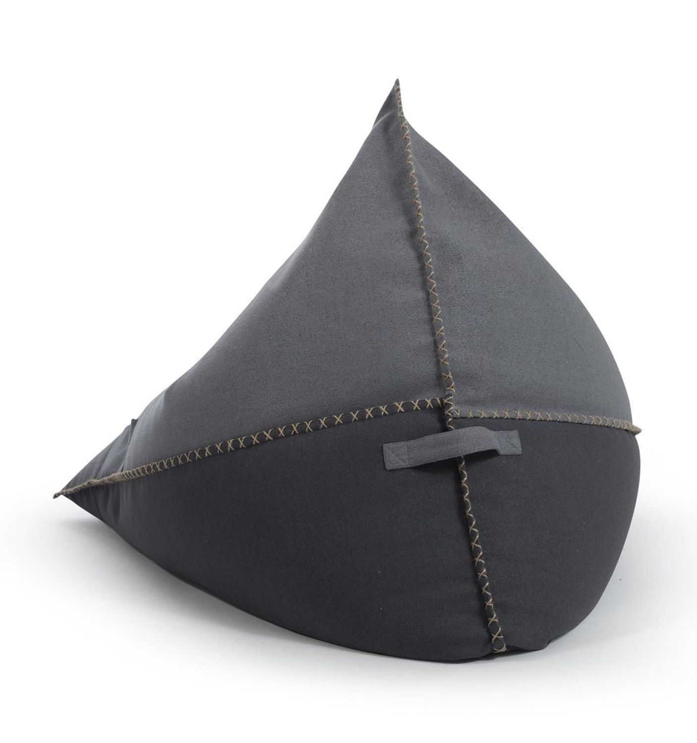 Fauteuil poire Gouchee Home Calypso – Fauteuil deux tons en toile avec poche latérale et poignée, rempli de billes de polystyrène, siège au sol confortable et durable pour le salon ou dortoir