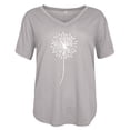 thumbnail image 4 of Pompotops Femmes Mode Décontractée Chemises Imprimées Manches Courtes T-Shirt Ample Hauts Blouse, 4 of 4