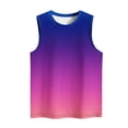 thumbnail image 4 of Plebaso Débardeurs pour Femmes 2025 Sans Manches Col Rond T-Shirts Décontractés Imprimé Dégradé Blouses d'Été, 4 of 4