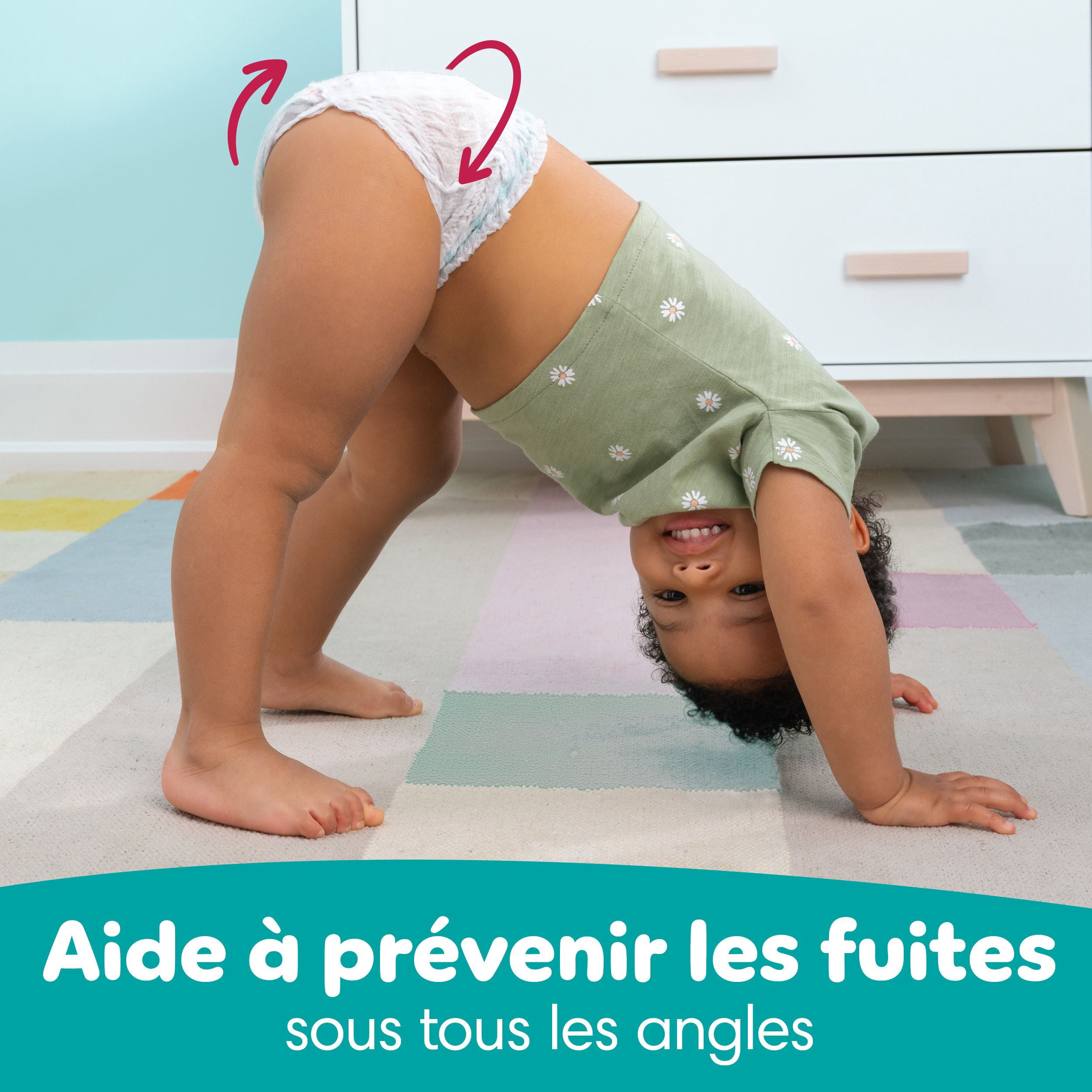 Couches Pampers Cruisers 360°, ajustement jusqu’à 100 % sans fuites, conçues pour les bébés actifs, couche à enfiler, rabats rapides conçus pour faciliter les changements, taille 4, 21 unités