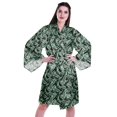 thumbnail image 1 of Moomaya Printed Womens Kimono Sleeve Robes Satin Silk Getting Ready Bridal Robe Coverup, 1 of 7
