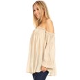 thumbnail image 3 of Women Renaissance Off Shoulder Top Costumes Blouse Boho Peasant Shirt, 3 of 5
