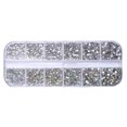thumbnail image 4 of QualitChoice 1 Bag Glass Crystal Special-shaped Eye-catching Flat Bottom Easy to Paste Perfect Match Nail Rhinestones for Mobile Phone 310 White AB 5Set, 4 of 6