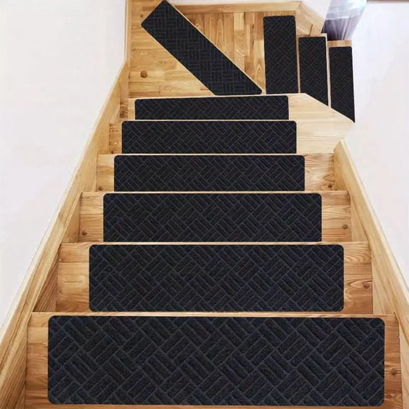 tumgatte 8X30In Non-Slip Floor Mats Embossed Non-lip Stair Mats Dirt Proof Step Stickers Suitable For Children The Elderly And Pet With Reusable Adhesive Up to 45% off