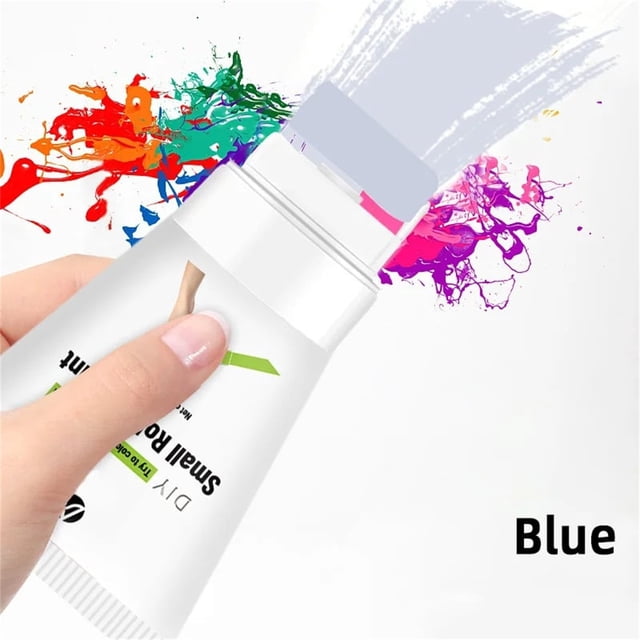 Mini Wall Repair Roller Brush, 100g Quick-Drying Paint Patch for DIY Home Decoration and Stain Removal, 6 Color Options