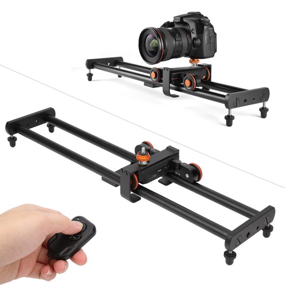 Motorized Camera Slider, Adjustable 60 Cm/24 In Mini Skater Motorized Camera for Camera for Camcorder Stabili for Video Movie Photography