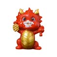 thumbnail image 4 of Resin Chinese Dragon Statue Souvenirs Cute for Bookshelf Entryway Home Decor C, 4 of 8