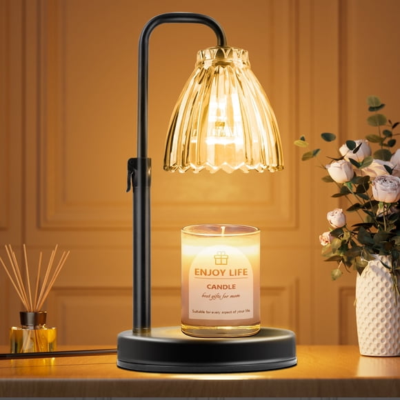 DAYBETTER Candle Warmer Lamp, Adjustable Height Timer Gifts Wax Warmer Lamp, Wax Melt Lights for New Home Decor(2*50W Bulbs)
