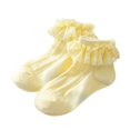 thumbnail image 2 of RXIRUCGD Boy's And Girl's Baby Solid Color Lace Socks( Yellow, Size:8 Years ), 2 of 3