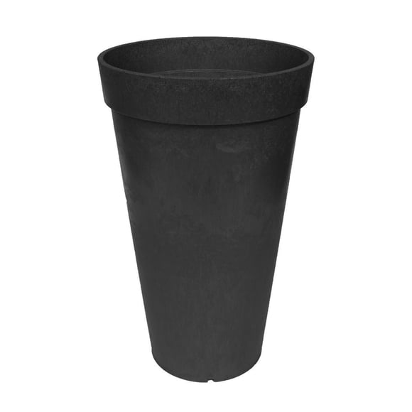 Tierra Verde Aria Jardinière Auto-Arrosante Intérieure Extérieure, 12,5 Po L x 20 Po H, Noir