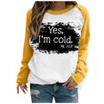 thumbnail image 2 of Chandails à Capuchon Mode pour Femmes 2023 T-shirt Imprimé Blouse à Manches Longues Col Rond Hauts Décontractés Chandail 50 % de Rabais Liquidation Costumes d'Halloween/Noël, 2 of 5