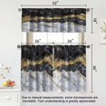 thumbnail image 3 of Marble and Gold Kitchen Curtains Tiers and Valances Set 3 Piece for Windows Creative Texture Kitchen Window Curtains Set,Gold Glitter Marble Valances for Living Room(36" Tiers Set), 3 of 6