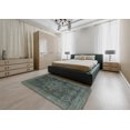 thumbnail image 4 of Ahgly Company Indoor Rectangle Abstract Gunmetal Green Abstract Area Rugs, 2' x 5', 4 of 6
