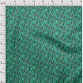 thumbnail image 4 of oneOone Polyester Spandex Turquoise Green Fabric Abstracts Craft Projects Decor Fabric Printed By The Yard 56 Inch Wide, 4 of 5