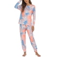 thumbnail image 1 of DPTALR Women Tie-Dye Print Long-Sleeved Trousers Pajama Set Two-Piece, 1 of 4
