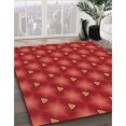 thumbnail image 3 of Ahgly Company Tapis d'Intérieur Rectangulaires Transitionnels Rouges Lavables à la Machine, 4 Pieds x 6 Pieds, 3 of 7