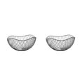 thumbnail image 1 of kurtrusly Sturdy And Durable Metal Fruit Baskets Large Capacity Open Wire Exquisite Appearance Wide black Oblique large 2Set, 1 of 6