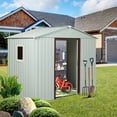thumbnail image 3 of Robust 8ft x 4ft White Metal Storage Shed With Window And Foundation Kit, 3 of 10