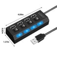 thumbnail image 3 of Chmadoxn USB HUB 2.0 4 Port Multiple Expander With Multi USB Splitter Hub Use Power Adapter Computer Accessorie USB hub, 3 of 9