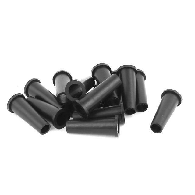 Unique Bargains 15 Pcs Rubber Strain Relief Cord Boot Protector Cable Sleeve Hose 31mm Long