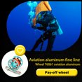 thumbnail image 2 of yingyy Keep Diving FXL-952 Aluminium Spool Reel Colorful Polyester Rope Hanging Rotary Reels Freediving Underwater Accessories Blue 15m, 2 of 6