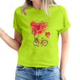 thumbnail image 2 of Meichang Chemises pour Femmes Joyeuse Saint-Valentin Hauts T-Shirts Graphiques Cœur en Bonbon Hauts Col Rond Coupe Ample Manches Courtes T-Shirts Saint-Valentin pour Femmes, 2 of 5
