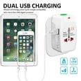 thumbnail image 2 of Universal Travel Adapter with Usb Convertor Wall Plug Power, 2 of 9