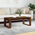 thumbnail image 1 of vidaXL Coffee Table Brown Oak 102x50x35 cm Engineered Wood, 1 of 5