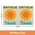 thumbnail image 4 of Bohemian Bath Rug - Non-Slip Half Circle Mat, Brings a Cute Boho Feel to Your Bathroom, Bedroom or Home Decor, Semi Round Shower Rug, Easy to Clean, Sun Retro Design, 20x32 inch, 4 of 5
