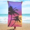 thumbnail image 1 of Palm Tree Print Microfiber Beach Towel, 30x60 Inch Quick-Dry Sandproof Towel for Summer, 1 of 5