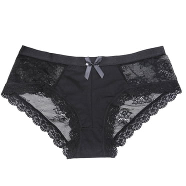 Ketyyh-chn99 Womens Boxers Underwear Seamless Underwear V-Shape Panties for Ladies Black,L