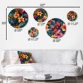thumbnail image 4 of Designart "Vibrant Multicolor Hibiscus Paradise" Large Metal Wall Art Set - Multi Panel Tropical Metal Art Decor, 4 of 6