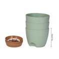 thumbnail image 2 of Self Watering Planters 3pcs Plant Pots With Drainage Holes &Pallet Modern Decorative Gardening Containers, 2 of 14