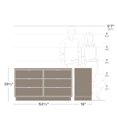 thumbnail image 3 of Prepac Simply Modern 52.5" Wide White 6 Drawer Dresser, 3 of 5