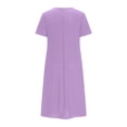 thumbnail image 4 of DPTALR Robe d'Été pour Femme, Confortable, Aguichant, Unie, avec Poches, Sans Manches, à Col en V, 4 of 6