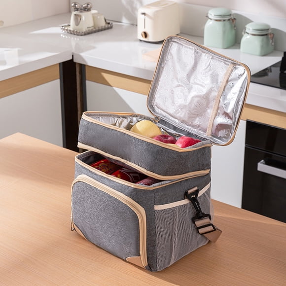 TIMIFIS Picnic Pocket Lunch Box For Women Insulated Lunch Bag Leakproof Cooler Bag Personalized Adult Lunch Box With Adjustable Shoulder Strap For Stuff Teacher For Work New Home Essentials
