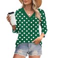 thumbnail image 2 of Fewfanhot Hauts pour Femmes à Manches 3/4, Mode d'Automne, Tunique à Col en V, Tenue de Bureau Décontractée, Chandail à Enfiler, 2 of 9