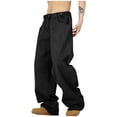 thumbnail image 3 of Amzcrzy Cargo Pants for Men Man Solid Color Work Clothes Style Jeans Easy Straight Tube Trousers Men's Pants Men's Cargo Pants Pants for Men Men's Clothing Slacks for Men, 3 of 3