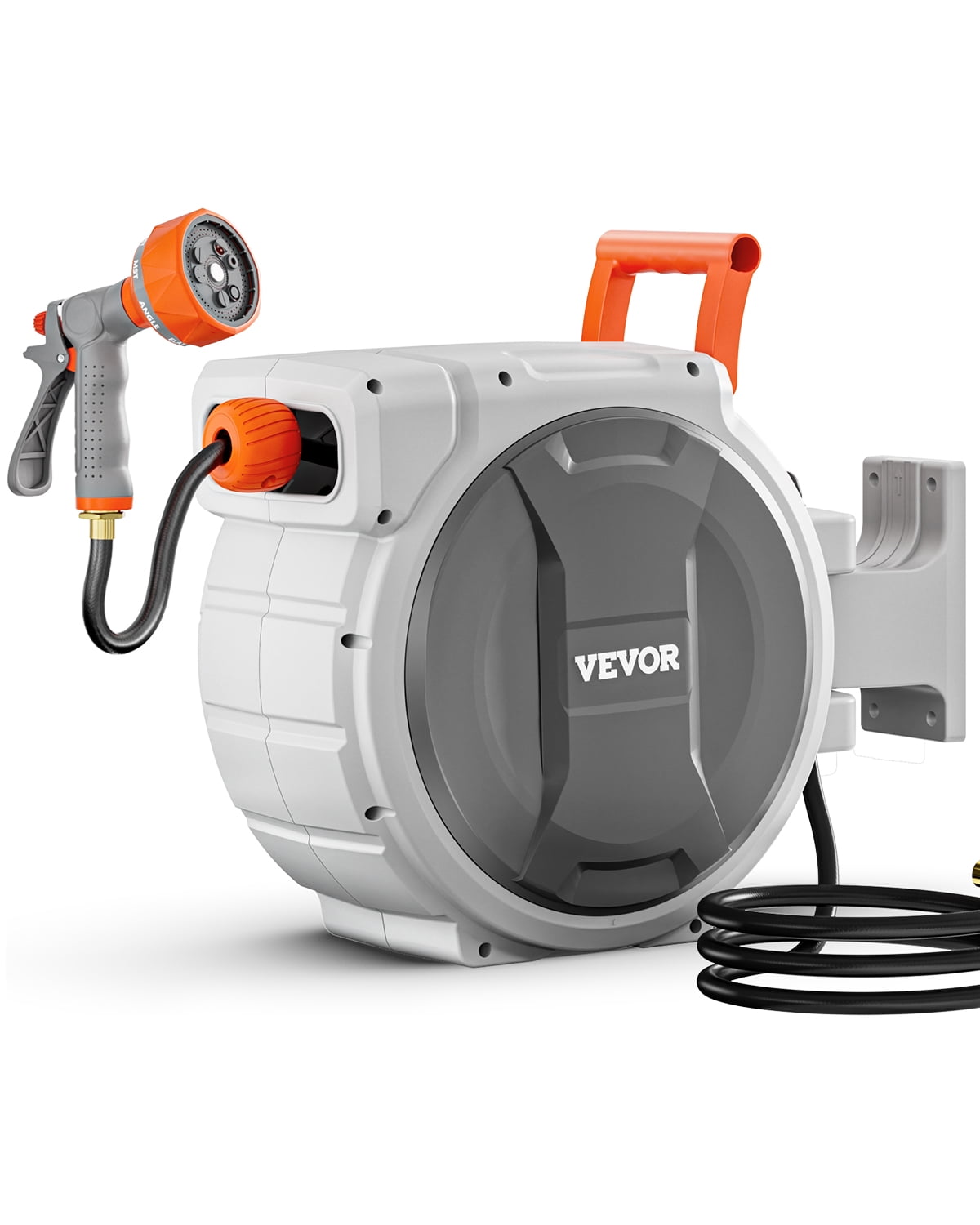 VEVOR Retractable Garden Hose Reel 1/2 Inch x 84 ft Wall Mounted Garden Hose Reel