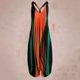 thumbnail image 2 of Pompotops Women Casual Rompers Solid Sleeveless Jumpsuits Tracksuit Button V-Neck Bodysuit, 2 of 4